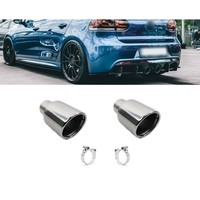 Chrome Exhaust tips for Volkswagen Golf 6 R20 & Golf 5 R32