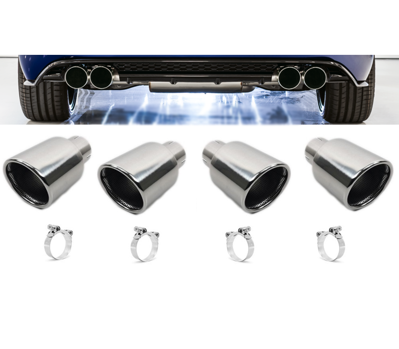 Chrome Exhaust tips for Volkswagen Golf 7 R