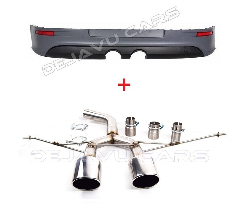 R32 Look Rear Bumper + Sport Exhaust System for Volkswagen Golf 5