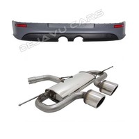 R32 Look Rear Bumper + Sport Exhaust System for Volkswagen Golf 5