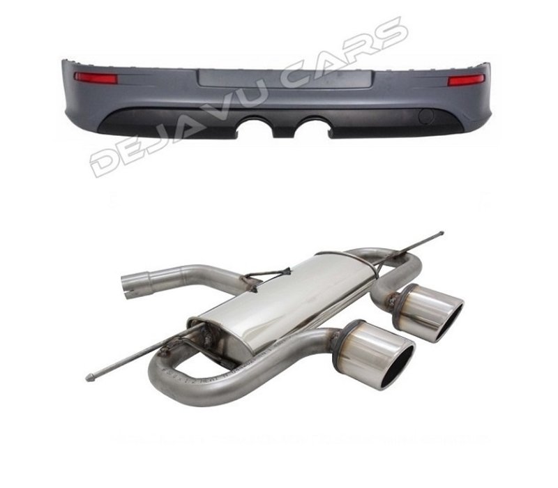 R32 Look Rear Bumper + Sport Exhaust System for Volkswagen Golf 5