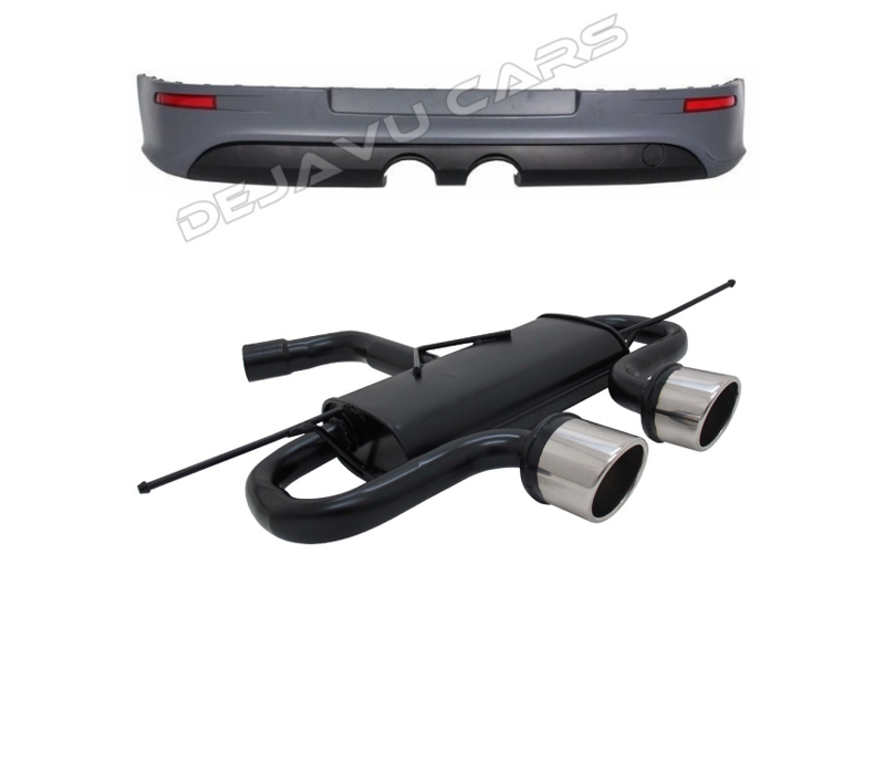 R32 Look Rear Bumper + Sport Exhaust System for Volkswagen Golf 5