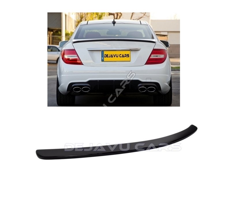 Glossy black C63 AMG Look Tailgate spoiler lip for Mercedes Benz C-Class W204