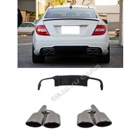 C63 AMG Look Diffuser voor Mercedes Benz C-Klasse W204