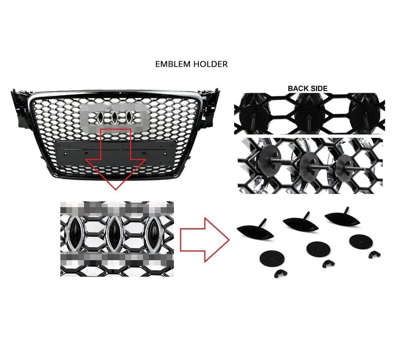 RS3 Look Front Grill  for Audi A3 8V