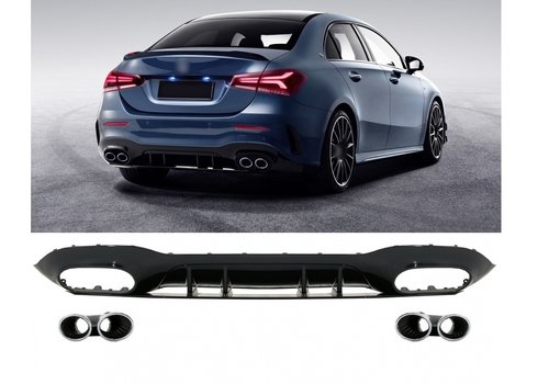 OEM Line ® A 45 AMG Look Diffuser voor Mercedes Benz A-Klasse V177 Sedan