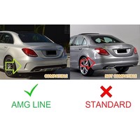 Facelift C43 AMG Look Diffuser for Mercedes Benz C-Class W205 / S205