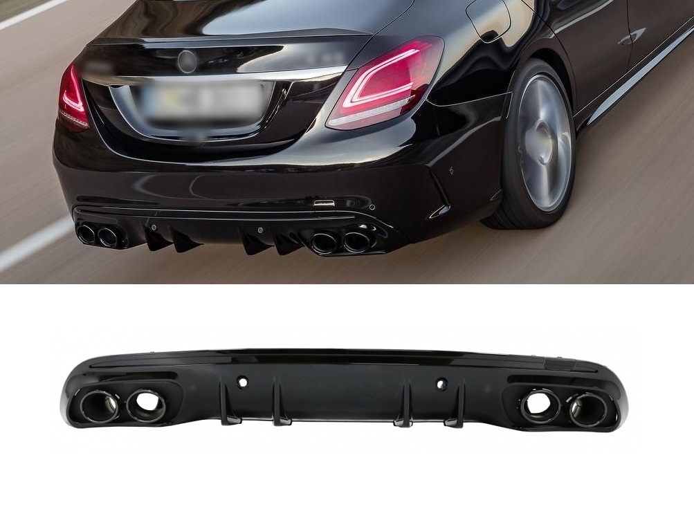 Facelift C43 AMG Look Diffuser for Mercedes Benz C-Class W205 / S205 