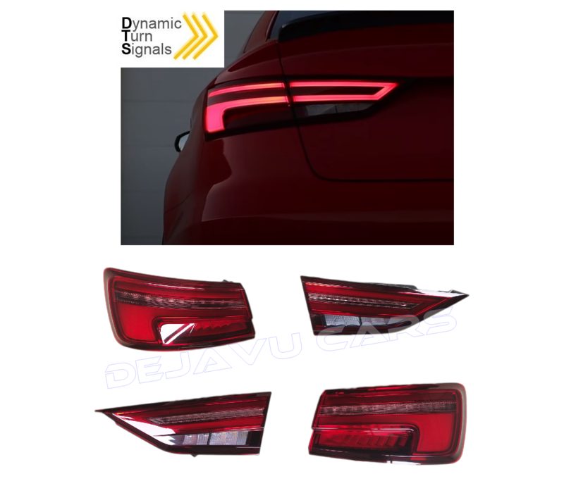 Facelift Dynamic LED Tail Lights for Audi A3 8V Limousine