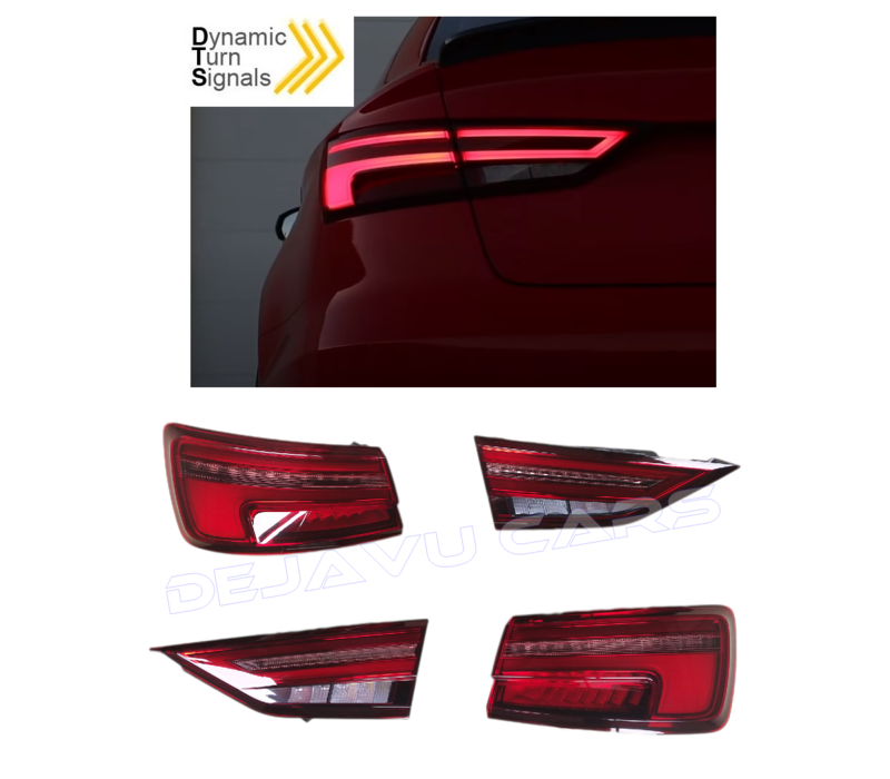 Facelift Dynamisch LED Rückleuchten für Audi A3 8V Limousine