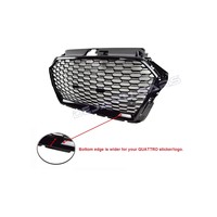 RS3 Look Front Grill  Black Edition for Audi A3 8V