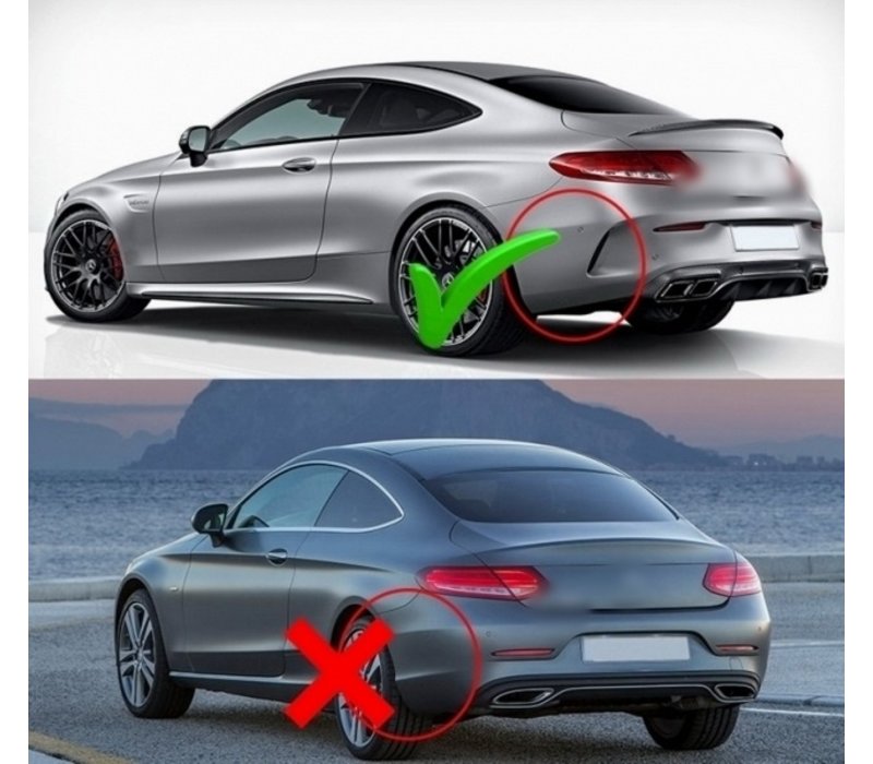 C63 AMG Look Diffuser voor Mercedes Benz C Klasse C205 A205