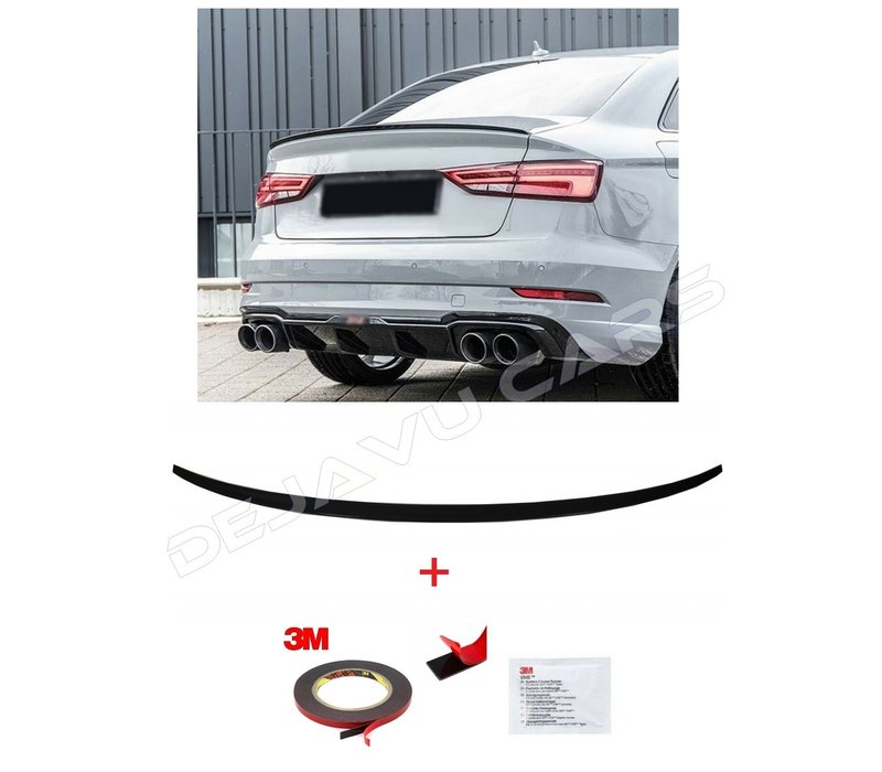 Tailgate spoiler lip for Audi A3 8V, S3, RS3, S line