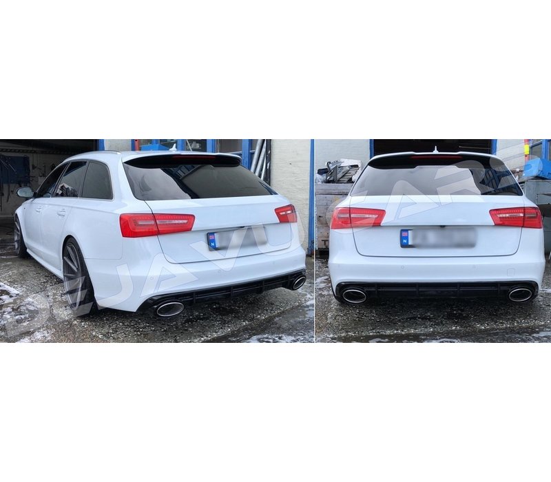 RS6 Look Diffuser + Uitlaat sierstukken voor Audi A6 C7 4G / S line / S6