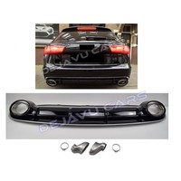 RS6 Look Diffuser + Uitlaat sierstukken voor Audi A6 C7 4G / S line / S6