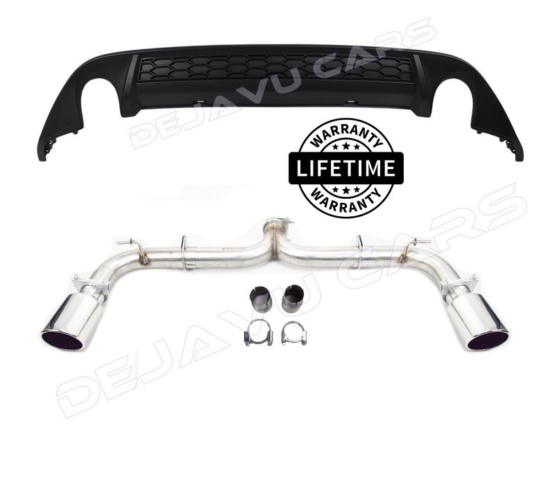 GTI Look Sport Uitlaat + Diffuser voor VW Golf 7 GTI GTD GTE