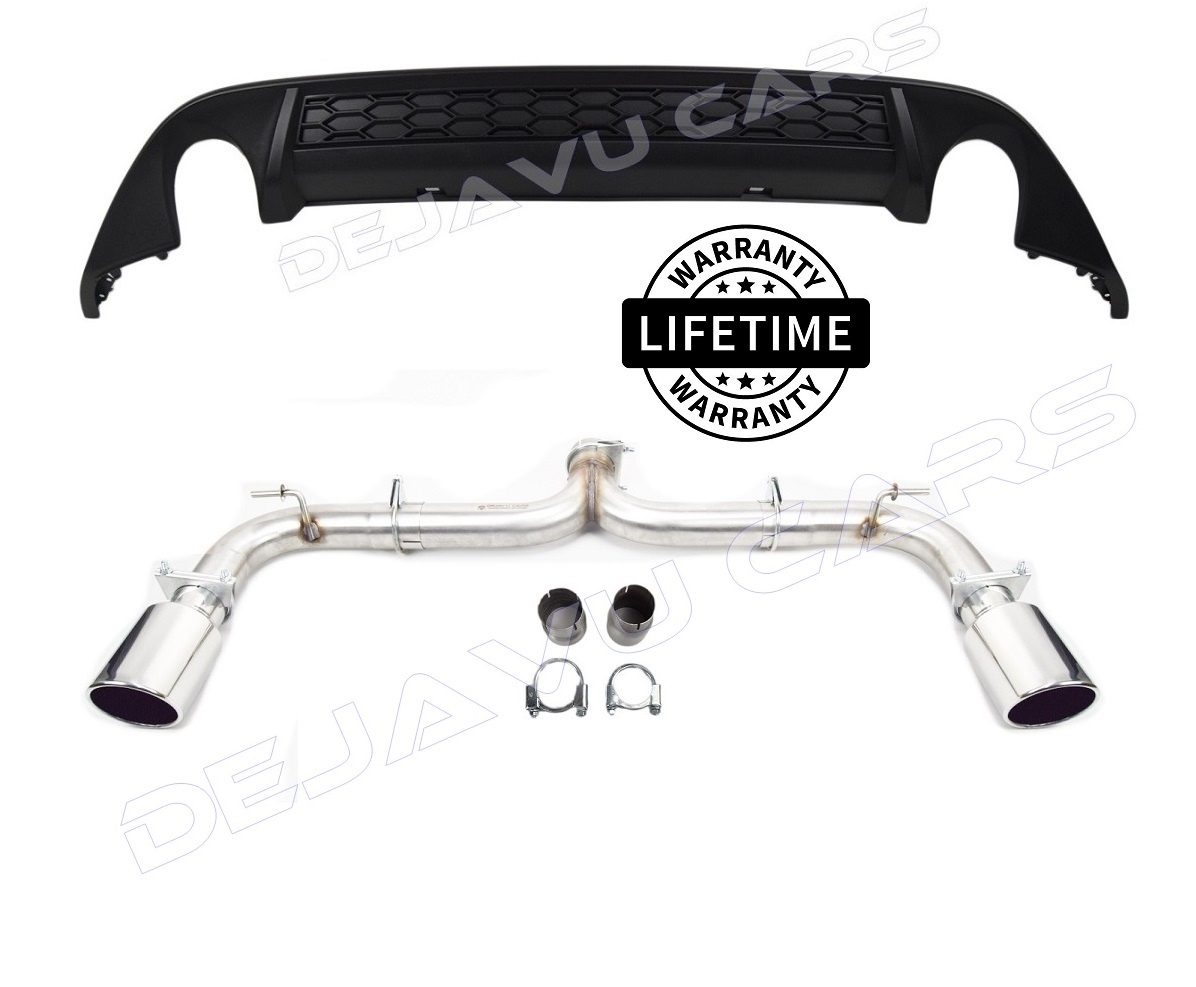 GTI Look Sport Exhaust System + Diffuser for VW Golf 7 / GTI & GTD