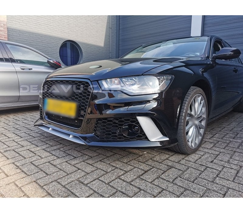 RS6 Look Front Grill Black Edition  voor Audi A6 C7 4G