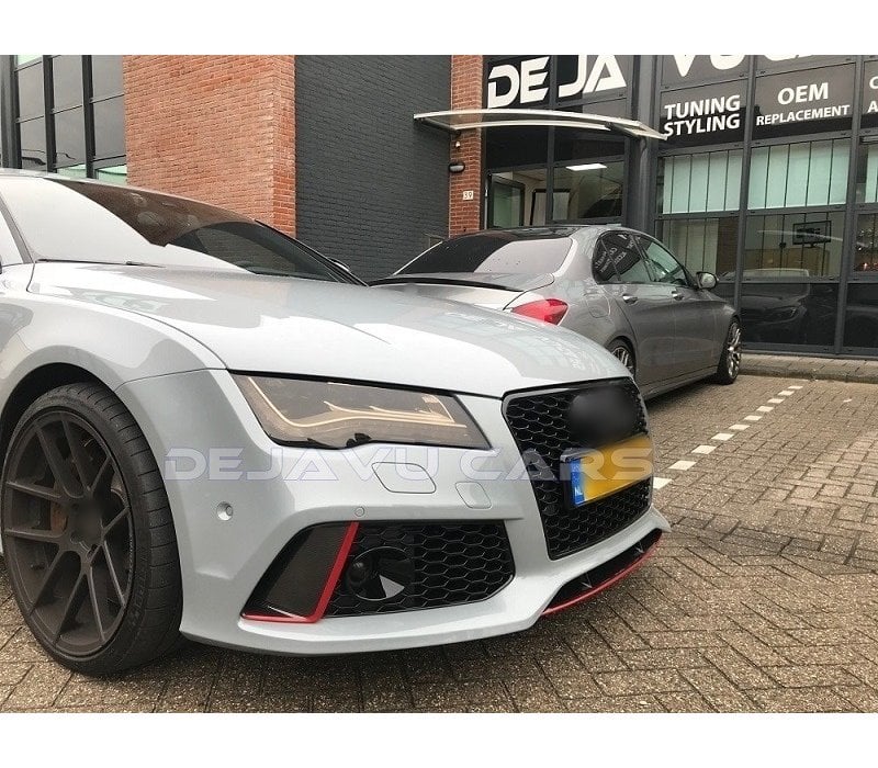 2012-2015 Audi RS7 Honeycomb Grille with Quattro in Lower Mesh