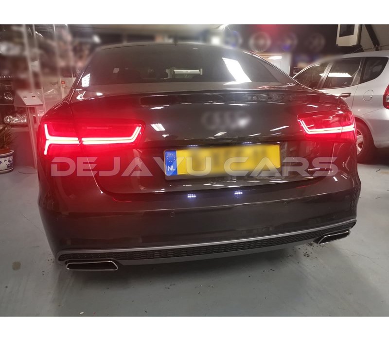 S line Facelift Look Diffusor + Auspuffblenden für Audi A6 C7 4G / S line / S6