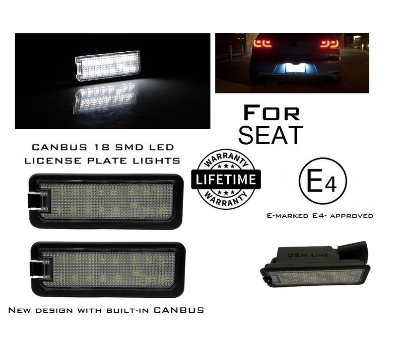 LED License Plate Lights for Seat