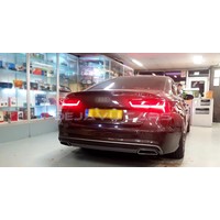 S line Facelift Look Diffusor + Auspuffblenden für Audi A6 C7 4G / S line / S6