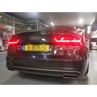 S line Facelift Look Diffusor + Auspuffblenden für Audi A6 C7 4G / S line / S6