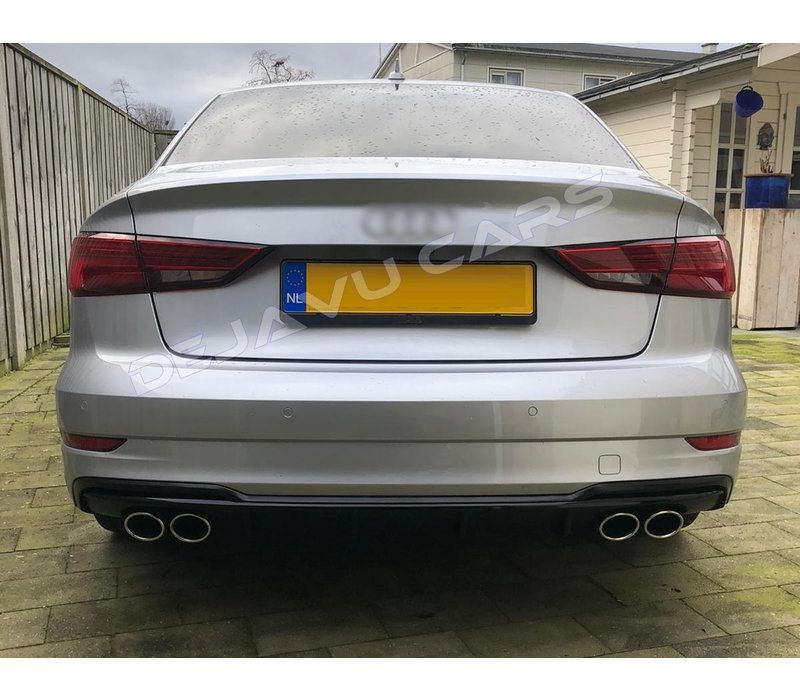 S3 Look Diffuser Black Edition voor Audi A3 8V (S line achterbumper)