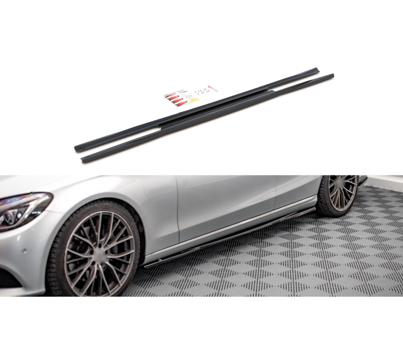 Maxton Design - Side Skirts Diffusers Mercedes Benz C-Class AMG-Line / C43  AMG Sedan W205 Facelift