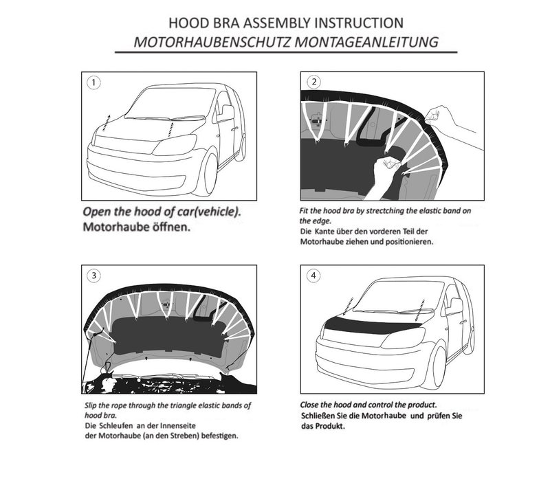 Haubenbra (Steinschlagschutzmaske ) für Volkswagen Transporter T6 / T6.1 / Multivan