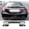 OEM Line ® C63  AMG Look Diffuser for Mercedes Benz C-Class W205 / S205 (Standard)