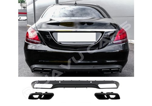 OEM Line ® C63  AMG Look Diffuser voor Mercedes Benz C-Klasse W205 / S205 (Standaard)