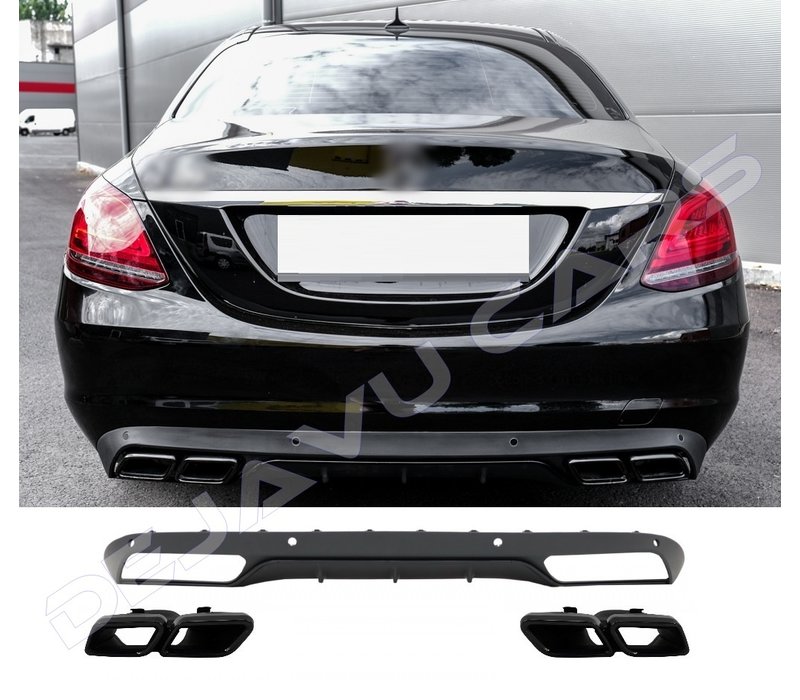 C63  AMG Look Diffuser for Mercedes Benz C-Class W205 / S205 (Standard)