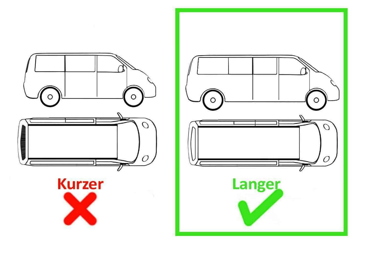 VW Transporter dimensions