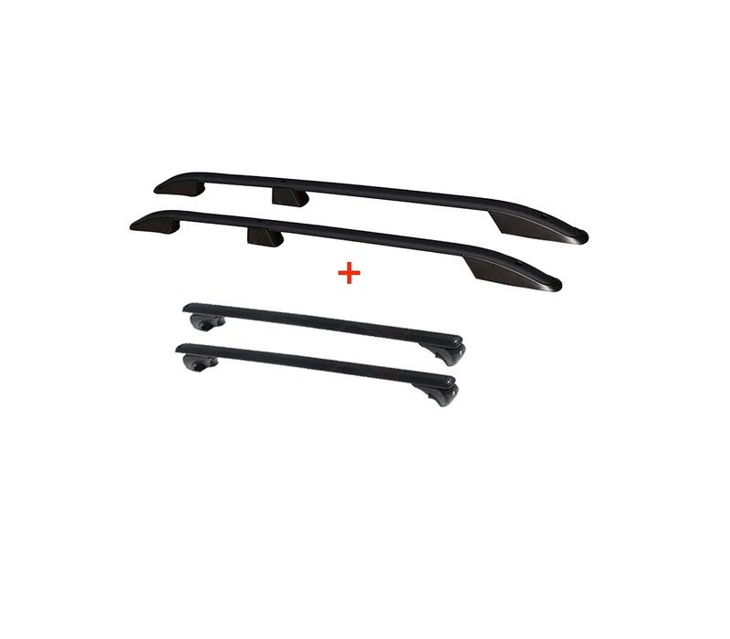 Aluminum Roof Rails Black for Volkswagen Transporter T5 / T5.1 / T6 / T6.1