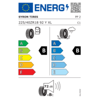 4x Syron Tires 225 40 ZR18 92Y XL PREMIUM PERFORMANCE