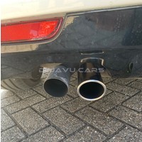 Universal Sport Look Exhaust tips Chrome round oblique