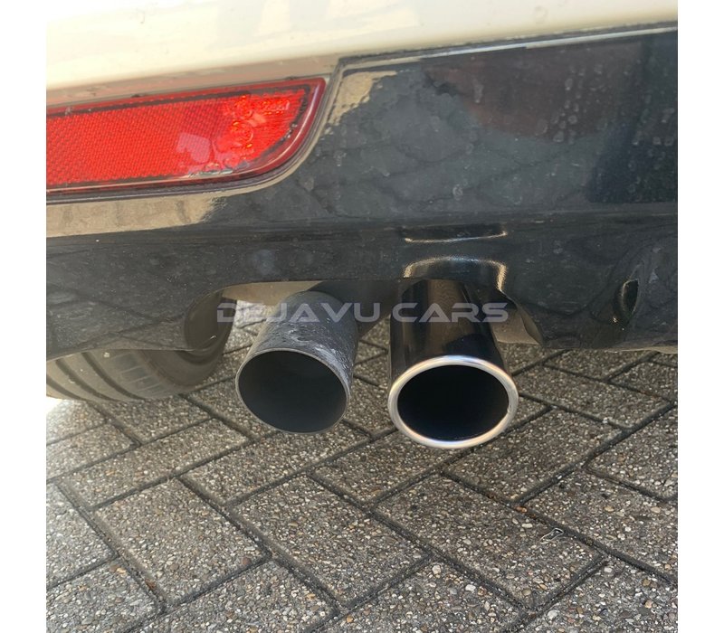 Universal Sport Look Exhaust tips Chrome round oblique