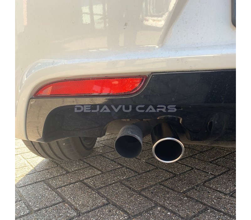 Universal Sport Look Exhaust tips Chrome round oblique