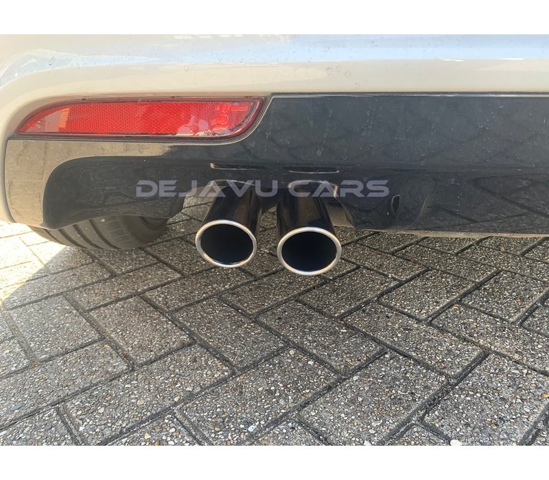 Universal Sport Look Exhaust tips Chrome round oblique