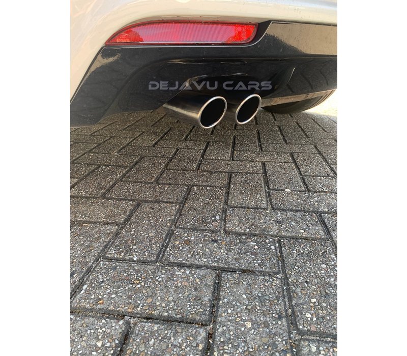 Universal Sport Look Exhaust tips Chrome round oblique