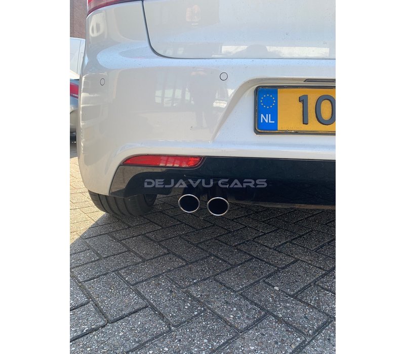 Universal Sport Look Exhaust tips Chrome round oblique