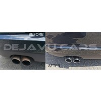 S line Look Exhaust tips Chrome round oblique for Audi