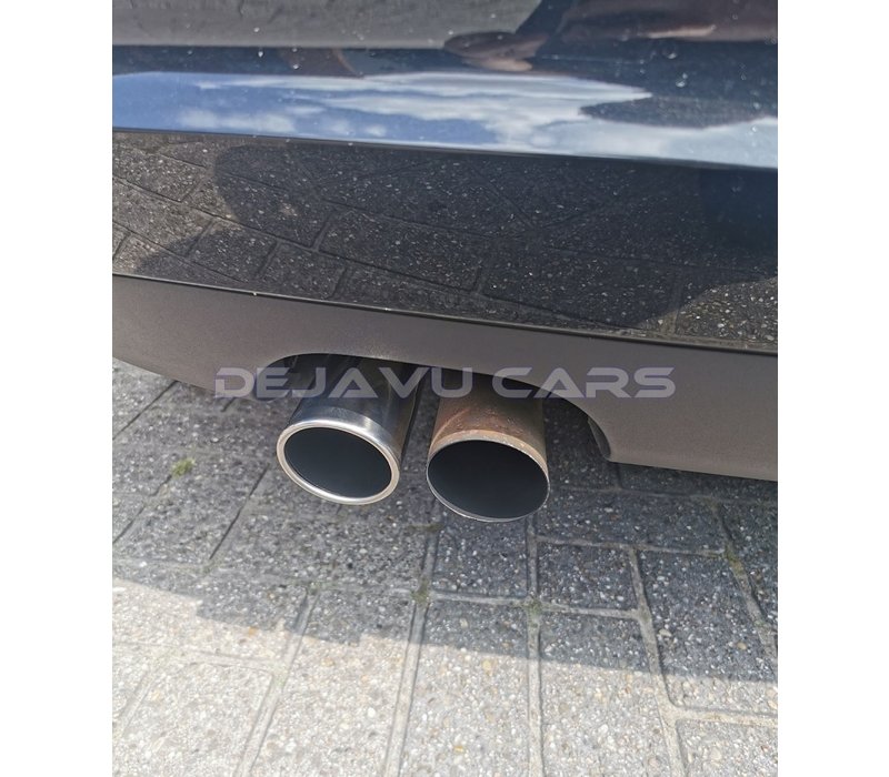 S line Look Exhaust tips Chrome round oblique for Audi