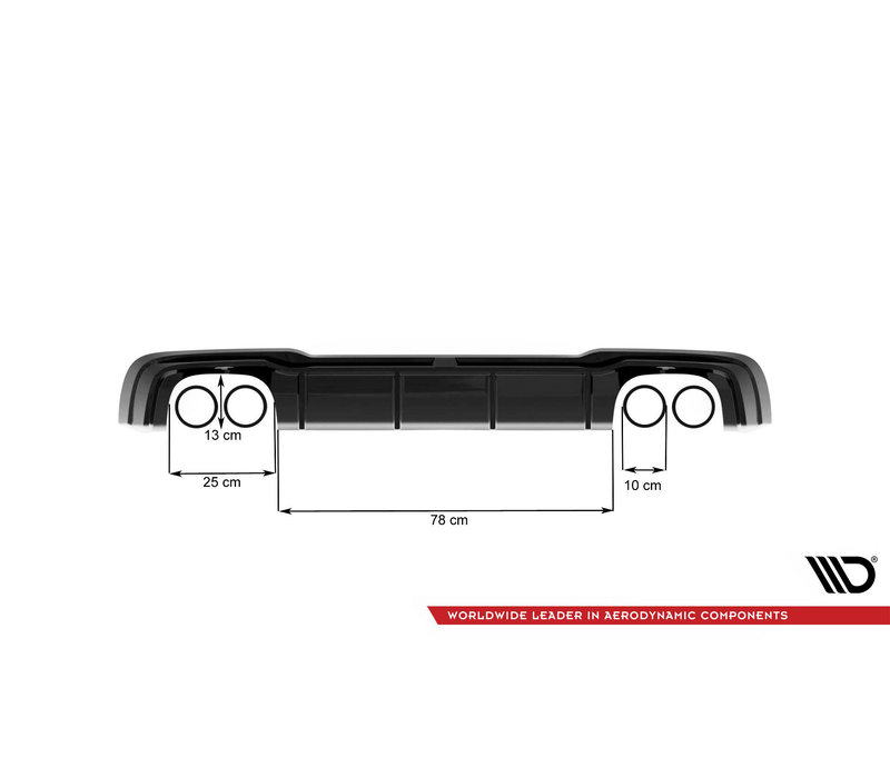 Aggressive Diffuser V.2 for Audi RS3 8V Sportback Facelift