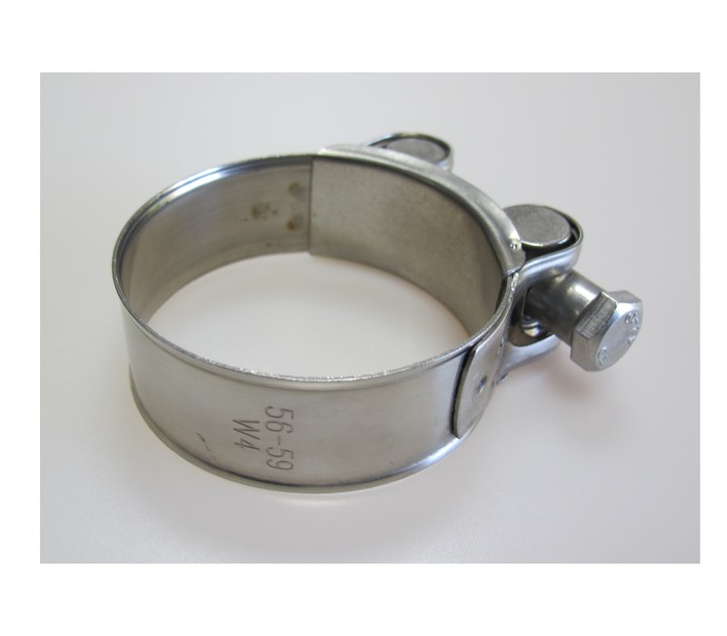 Heavy Duty Exhaust clamp W4 Wide band clamp | Ø 44-47mm | Ø 48-51mm | Ø 52-55mm | Ø 56-59mm | Ø 60-63mm | Ø 64-67mm