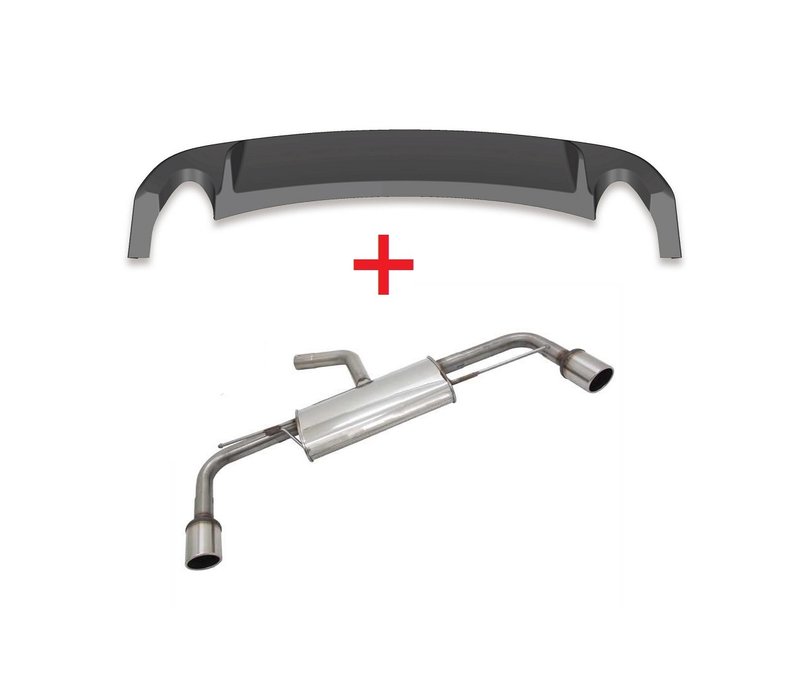 GTI Look Diffuser + Sport Exhaust system for Volkswagen Golf 6