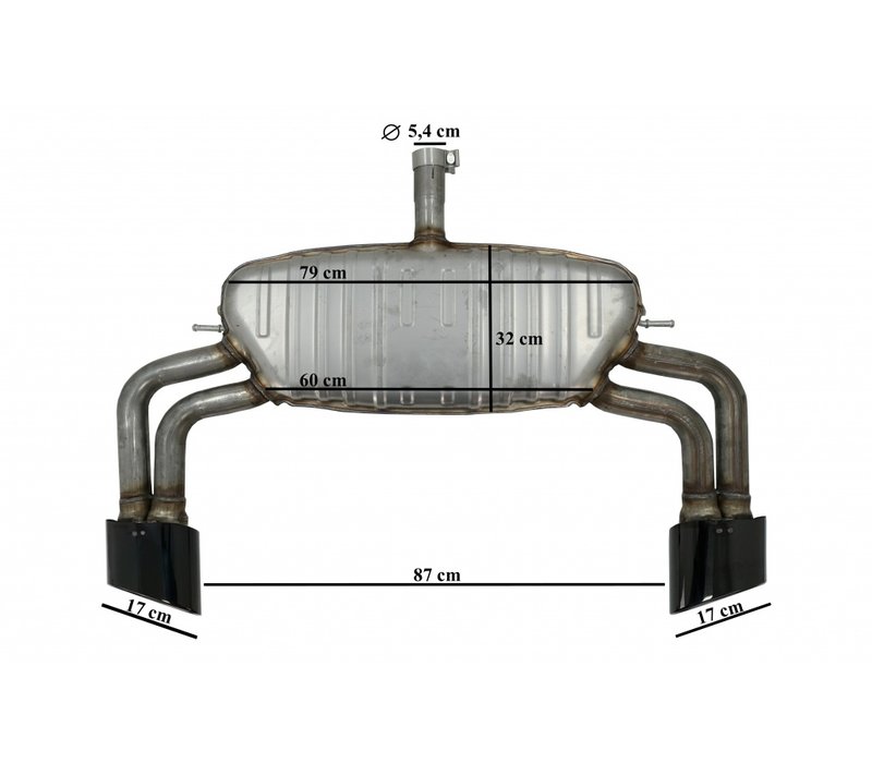 RS3 Look Exhaust system for Audi A3 8V Sedan