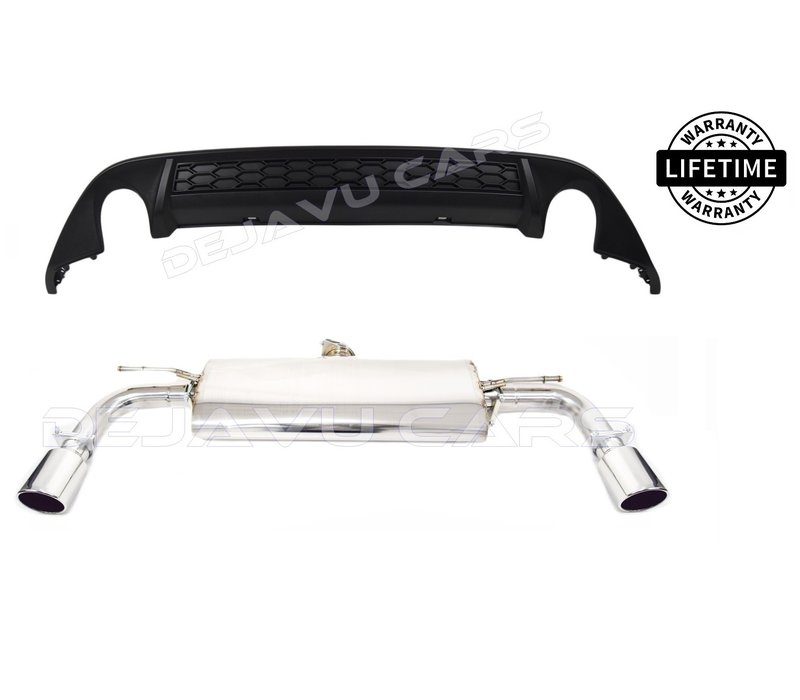 GTI Look Sport Exhaust System + Diffuser for Volkswagen Golf 7 /GTI /Clubsport /GTD /GTE