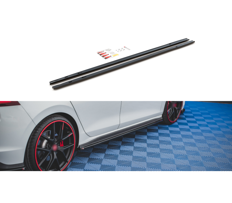 Side Skirts Diffuser voor Volkswagen Golf 8 GTI / GTD / GTE / R line / GTI Clubsport